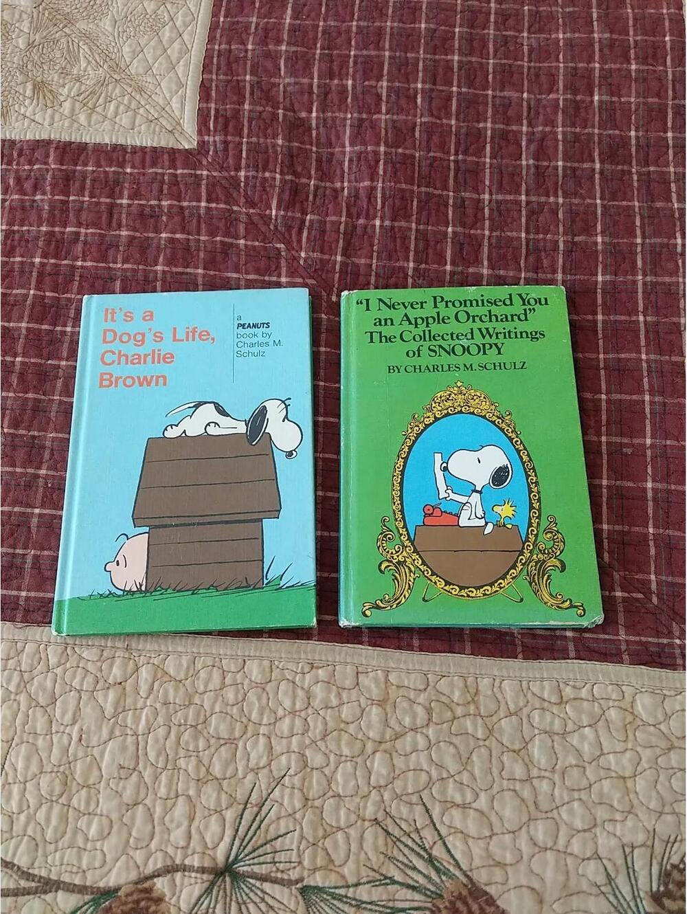 Vintage Peanuts Hardcover Book Lot 2 Snoopy & Charlie Brown Schulz